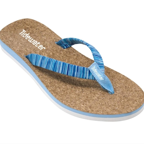 Tidewater Blue Women's Driftwood Flip Flop Sandals Size 10 NWT - Picture 1 of 7